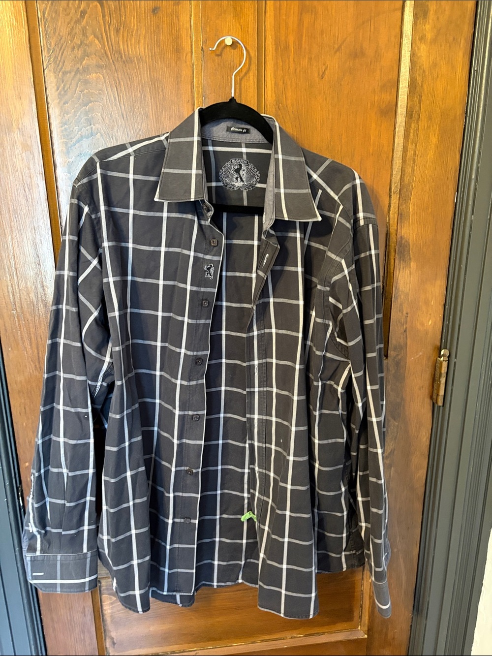 Bugatchi Black Windowpane Button-Down Shirt